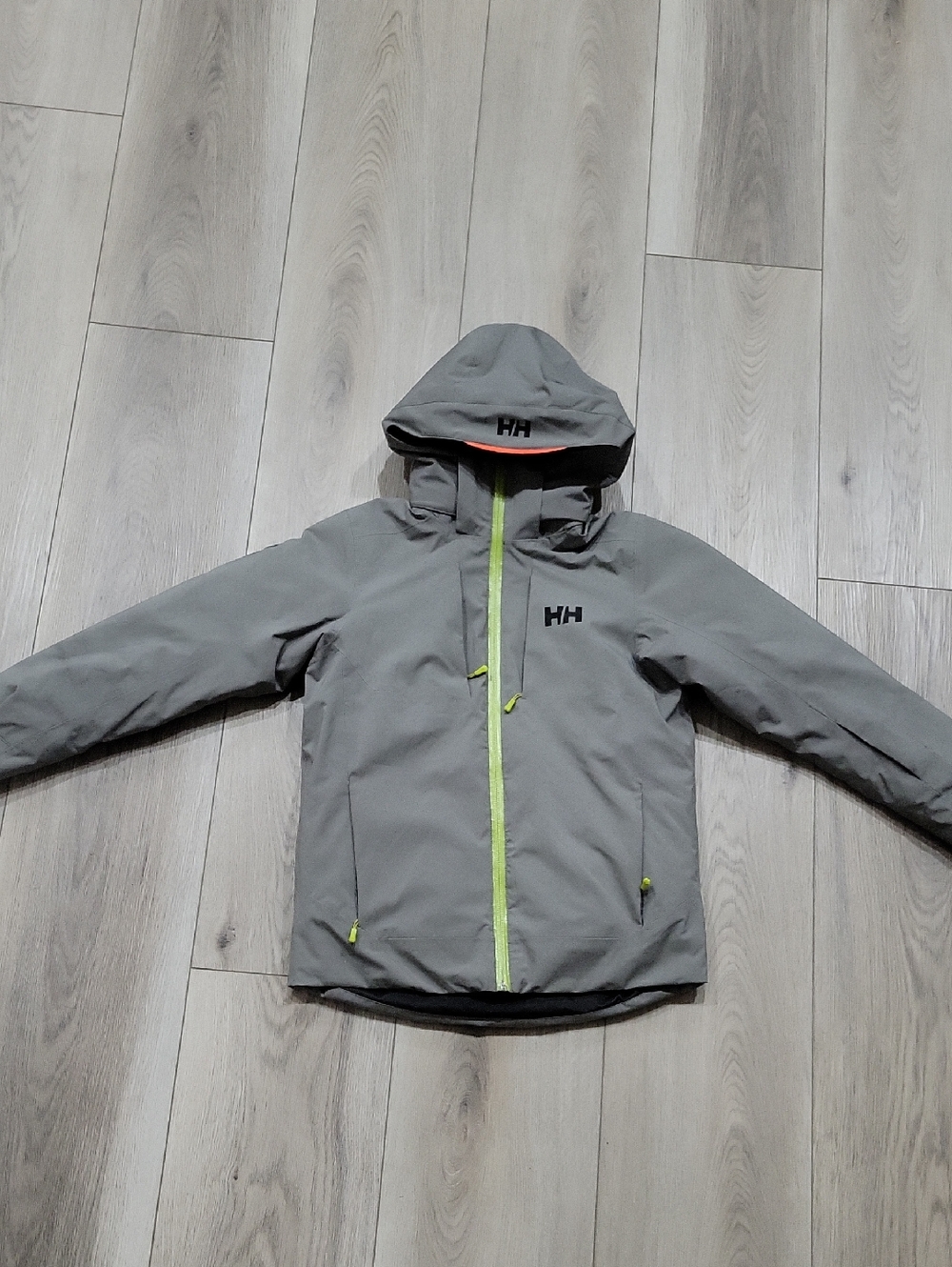 Helly Hansen Gray Jacket with Lime Accents